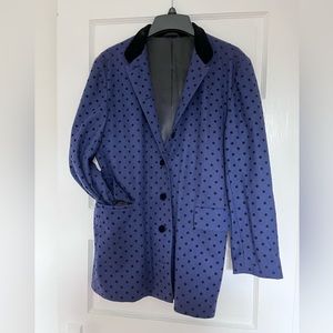 ❣️Vintage❣️Adorable vintage jacket, navy blue with black dots!